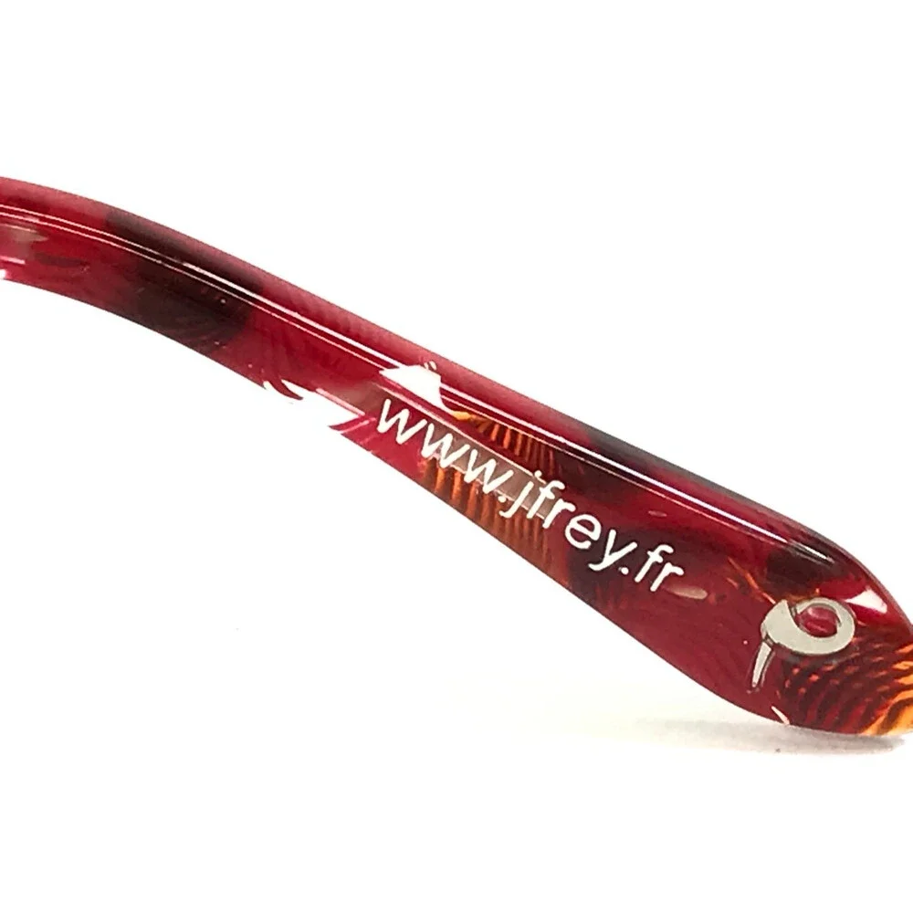 J. F. Rey Petite Eyeglasses Frames PM068 3555 Red Gold Semi Rimmed 46-18-140